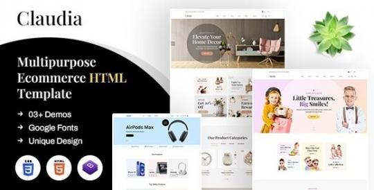 Claudia – Multipurpose Ecommerce HTML Template