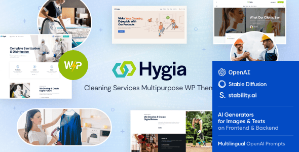 Hygia 1.24.0 – Cleaning Company & Laundry Services WordPress Theme + Shop