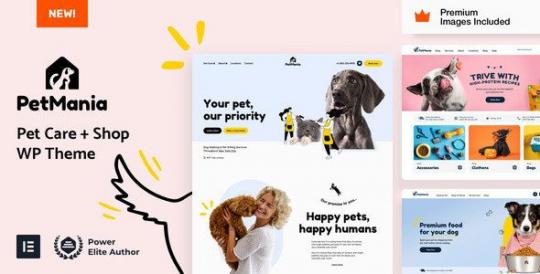 PetMania 39– Тема WordPress для зоомагазинов и ухода за животными на Elementor Pro