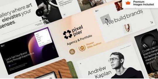Pixelpiernyc 33– Тема WordPress для креативного агентства-портфолио и фрилансера