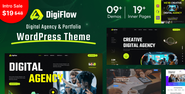 DigiFlow 2.1 – Тема WordPress для цифрового агентства