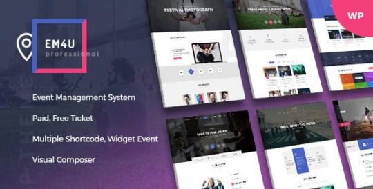 EM4U 1.8.9 – Тема WordPress для управления мероприятиями и бронирования билетов.