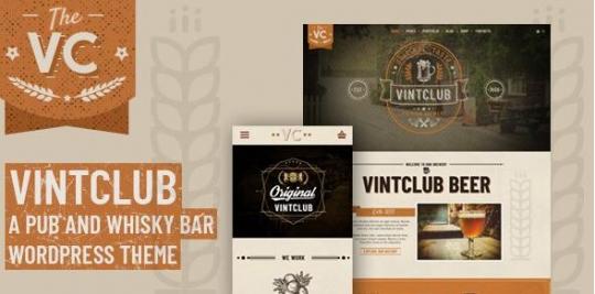 VintClub 1.1.5 – Тема WordPress для пабов и виски-баров