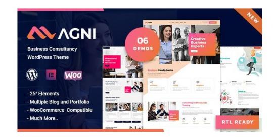 Agni 1.2.1 – Тема WordPress для консалтингового бизнеса