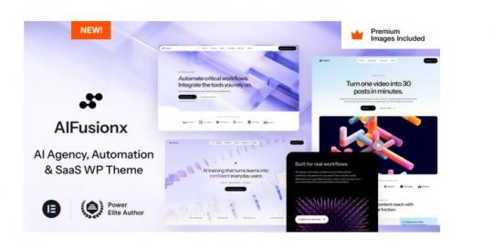 AI FusionX 10 – WordPress-тема для агентств, работающих в сфере технологий и SaaS с использованием искусственного интеллекта.