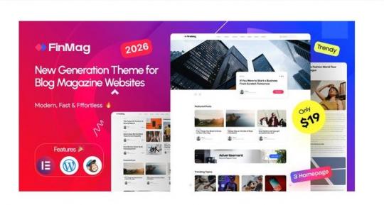 FinMag 3.5 – Современная тема WordPress для журналов