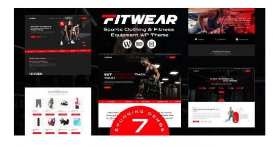 Fitwear 1.0.9 – Тема WordPress для тренажерных залов и фитнес-центров