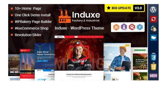 Induxe 2.6 – Тема WordPress для промышленности и производства