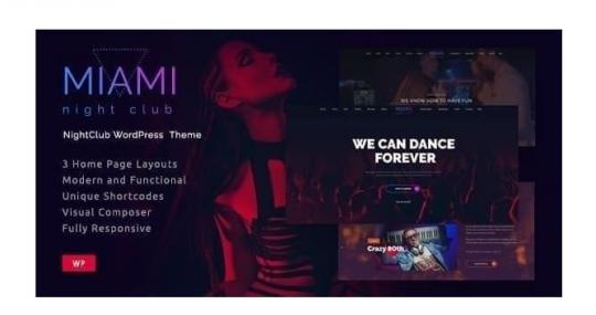 Miami 1.4.0 – Тема WordPress для ночного клуба