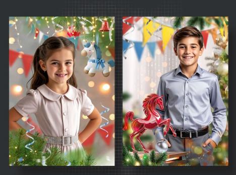 Набор CU-739. Новогодние коллажи