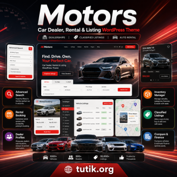 Motors 5.6.98 – Тема WordPress для автодилеров, компаний по прокату и размещению объявлений о продаже автомобилей.