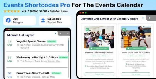 Events Shortcodes & Block Pro For The Events Calendar 4.3.2