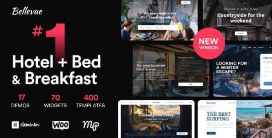 Bellevue 4.2.17 – Hotel + Bed and Breakfast Booking Calendar Theme