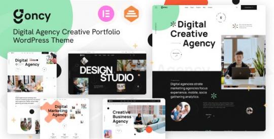 Goncy 1.0.3 – Digital Agency & Creative Portfolio WordPress Elementor Theme