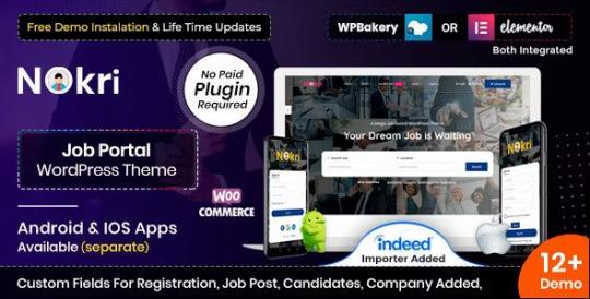 Nokri 1.6.8 – Job Board WordPress Theme
